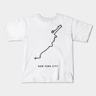 New York City Marathon Course Map Kids T-Shirt